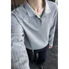 Coleção Outono 2026: Camisa polo oversized estilo Hong Kong com design de manga longa e gola grande, tamanhos M-5X, HT26933-Extra P26