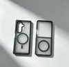 Funda magnética para teléfono con sensación de piel, adecuada para Samsung Zfold 8, cubierta protectora plegable izquierda y derecha, carcasa de PC+TPU