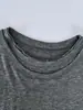 Conjunto de duas peças T-shirt casual simples estilo coreano, soltinha, modeladora, versátil, gola redonda, manga curta + manga longa para mulheres 5138