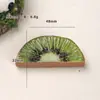 Acessórios de resina DIY de desenho animado, fatias de frutas de dupla face meio cortadas, presilhas de cabelo com cola cremosa, fivelas de sapato, chaveiros, pingentes