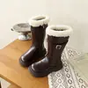 Botas de Moda Otoño/Invierno para Mujer 2026 Nuevo Estilo Versátiles Botas Altas Suela Gruesa Botas de Nieve Cálidas con Forro de Terciopelo Botas Altas