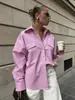 Camisa a Rayas de Manga Larga Street Style para Mujer Otoño 2026 Ropa Exterior Holgada Oversize Camisa para Mujer Top de Exportación