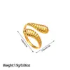Anillo de Acero de Titanio Transfronterizo Europeo y Americano Forma Especial de Corazón Irregular de Amor Personalizado Anillo de Acero de Titanio Chapado en Oro de 18 Quilates Venta al por Mayor