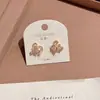 Aretes de cisne con un toque de lujo ligero y de alta gama, aretes de aguja de plata S925, elegantes y exquisitos, a la moda y versátiles