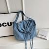 Bolso de Hombro Nuevo de Primavera y Verano para Mujer Casual Combinable Plisado Cruzado Moda Personalizado Nicho Viaje Bolso de Tela de Nylon