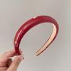 Tiara Angorá Cabelo Vermelho Presilha de Cabelo Branca Faixa de Cabeça Couro PU Vermelho Vintage Acessório de Cabeça Moda de Alto Padrão Acessório de Cabeça de Compressão para Cabelo