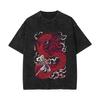 Quinta marcha Nika Lufei verano nuevo comercio exterior algodón retro americano lavado difuso viejo camiseta de manga corta