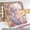 Estilo Japonés Oro Blanco Brillante Hermosa Chica M5 Planificador Nuevo Anime Cuero Hojas Sueltas Libro de Tarjetas Cuaderno Hermosa Chica