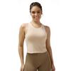 Chaleco Deportivo Transfronterizo Sin Costuras Europeo y Americano para Mujer para Usar Talla Grande Tops Deportivos de Fitness sin Mangas con Hilo Chaleco de Yoga