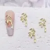 Celebridad de Internet Joyería para Uñas Serie de Aleación de Bambú Antigua Oro y Plata Accesorios para Uñas Estilo Chino