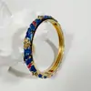 Pulsera esmaltada floral multicolor estilo palacio retro europeo y americano Yongge Jewelry, accesorio de muñeca esmaltado floral estilo chino nuevo