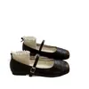 Zapatos de Cuero para Niñas Transfronterizos Estilo Coreano Boca Cuadrada Zapatos de Princesa Otoño 2025 Nuevos Zapatos Planos para Niñas Zapatos Tipo Gorro de Moda