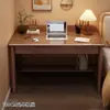 Escritorio de Madera Maciza Estilo Chino para Uso Doméstico en el Dormitorio con Cajones, Escritorio de Oficina de Computadora Multifuncional Engrosado, Mueble Escritorio para Estudiantes