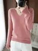 Suéteres de Punto Nuevos para Otoño e Invierno 2025 para Mujer Transfronterizos Sueltos Talla Grande Tops Jersey Suéteres de Punto Suéteres para Fondo