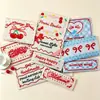 Decoração de Roupas Fofa Tecido Patches Moda Menina Estilo Coreano Etiqueta de Gola em Formato de Coração Patch Bordado Feito à Mão Feito à Mão
