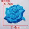 Tamanho pequeno, médio e grande autoadesivo bordado de flor de rosa adesivo de tecido patch branco patch decorativo para roupas flor de tecido acessórios de vestuário