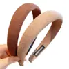 Diadema de esponja marrón de moda para mujer, diadema ancha estilo coreano para uso diario, diadema para lavarse la cara, accesorio para el cabello de corona alta