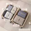Bolsa de Armazenamento de Viagem, Bolsa Portátil para Embalar Roupas e Bagagem para Viagens de Negócios, Conjunto de Quatro Peças de Bolsas de Armazenamento de Viagem Impermeáveis de Grande Capacidade