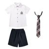 Nuevas Camisas Bordadas de Verano 2026, Uniformes de Jardín de Infancia, Conjuntos de Falda y Camisa Estilo Británico para Estudiantes de Primaria y Secundaria