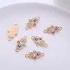 Moda europea y americana popular joyería accesorios metal galvanizado palma Ojo Turco incrustado de diamantes mariquita joyería accesorios DIY al por mayor