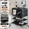 Armário Pequeno de Chão Estilo Francês Retrô com Eixo Leve Armário de Armazenamento para Sala de Estar Mesa de Jantar Lateral Multicamadas Integrado Armazenamento de Parede