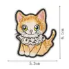 Patch Bordado de Gatinho Fofo Desenho Animado Gatinho Desenho Animado Patch Adesivo para Termocolar para Roupas Infantis, Bolsas, Patch para Roupas DIY