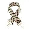Bolsa Transfronteriza Nueva de Cuadros Color Dopamina con Correa Ancha para el Hombro Accesorio de Correa Larga de un Solo Hombro Cruzado Reductora de Carga Correa de Repuesto