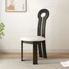 Silla de Comedor Vintage de Madera Maciza Estilo Francés, Silla con Respaldo para Uso Doméstico, Silla Nórdica, Silla con Respaldo de Diseñador Mid-Century, Silla de Tocador Minimalista, Clave