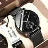 Relógio Masculino Coreano Estilo Business Moda Simples Temperamento Relógio Não Mecânico Calendário Adolescente Relógio de Quartzo