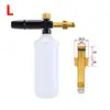 Regadera con pistola pulverizadora de espuma para lavado de autos, cuerpo de espuma, capacidad de 1000 ML, adaptador de aleación de aluminio para varias marcas de máquinas de limpieza