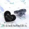 Botón de Corazón de Rosa Electroplateado Blanco y Negro Clásico Metálico Gato de Dibujos Animados Material para Accesorios Pequeños DIY Venta al por Mayor