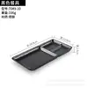 Plato rectangular negro de melamina Plato para hot pot de res de Chaoshan Plato para guarnición Plato para barbacoa japonesa Vajilla comercial de imitación de porcelana