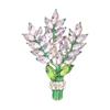Broche Lavanda Púrpura para Mujer de Alta Gama Nuevo Elegante Corsage de Cristal de Imitación Lujo Accesible Diseño Nicho Pin Accesorios