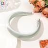 Diadema de Satén Perlado Qiyue Color Claro Diadema de Ala Ancha Temperamento Horquilla para Cabello de Cráneo Alto Accesorios para el Cabello de Alta Gama Sombrerería al por Mayor