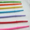 Abraçadeiras de Cabo de Borracha Macia Coloridas Pingentes para Joias DIY Chaveiros Tiras Reutilizáveis para Armazenamento e Organização em Formato de Coração e Flor