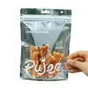 Bolsa Transparente con Impresión Personalizada para Snacks de Mascotas, tipo Stand-Up, Bolsa Sellada para Alimentos Liofilizados, Snack para Gatos y Perros, Cremallera de Fácil Apertura, Bolsa de Alimentos