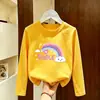Camiseta para Niña para Primavera y Otoño 2026 Nueva Moda Mangas Largas para Niñas, Conjunto de Otoño para Bebé Niña, Camiseta Básica de Algodón Puro