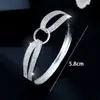 Pulsera Cruzada de Diamantes Completa de Moda Versátil con un Toque de Lujo Ligero y Alta Gama, Joyería de Circonita Estilo Europeo y Americano para Mujeres, Artículo Popular Transfronterizo de Temu