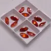 Piedra Suelta de Circonita Sintética Cz Naranja-Rojo en Forma de Marqués, Piedra de Accesorio Naranja-Rojo Microincrustada, Anillo de Diamante de Imitación, Accesorios para Relojes, Manualidades