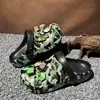 Nuevos Zuecos con Estampado de Camuflaje Transfronterizos para Uso al Aire Libre, Zuecos de Playa de Punta Cerrada, Zapatos de Pareja, Sandalias, Zapatos de Moda para Hombre y Mujer