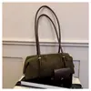 Bolsa de Axila Suede Retrô Feminina 2026 Nova Tendência Diária Melanina Comute Portátil de Ombro