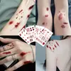 Pegatinas de Tatuaje de Halloween Cicatrices de Vampiro Simuladas Puntos Falsos Realistas Heridas Falsas Maquillaje Cos Pegatinas Faciales