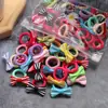 Anillo de toalla color caramelo anillo para el pelo de lazo infantil 2022 nuevo color de comercio exterior bola de pelo cuerda para la cabeza banda de goma para niña