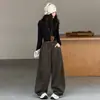 Pantalones de leopardo para niña, ropa de otoño, pantalones acampanados de cintura alta para niños, pantalones casuales holgados de pierna ancha, nuevo modelo elegante para niños mayores 2026