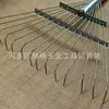 Rastrillo de Césped Soldado con 14 o 16 Dientes, Varios Rastrillos de Alambre, Rastrillo de Césped, Rastrillo de Alambre de Tubo de Acero de 1,35 m
