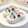 Pantuflas de Algodón Impermeables para Niños y Niñas, Pantuflas Cerradas de Invierno para Interior en Casa, Zapatos de Algodón Felpudo Grueso Antideslizantes para Padres e Hijos