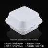 Caja de Empaque para Hamburguesa Caja Desechable de PP para Comida Rápida Caja de Empaque Integrada de Plástico Blanco para Llevar Personalizable en Stock