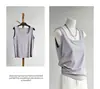 Chaleco Equation26 Otoño Nuevo Moda Femenina Capa Interior Ropa Exterior Chaleco Corto Suelto de Seda Yuke