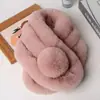 Bufanda de Lana de Conejo Perezoso Imitación Bufanda con Cuello de Lana Bufanda para Mujer Otoño e Invierno Cálida Estilo Coreano Versátil Bufanda de Felpa Engrosada de Tres Tubos Bufanda