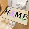 Felpudo de Diatomeas para Pascua Transfronterizo, Alfombrilla Antideslizante Absorbente de Agua para Baño, Felpudo para Puerta de Entrada con Decoración de Conejo y Huevo